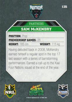 2011 NRL Champions #135 Sam McKendry Back